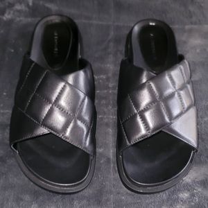 Aerosoles "Lina" Black Leather Slide, 12M